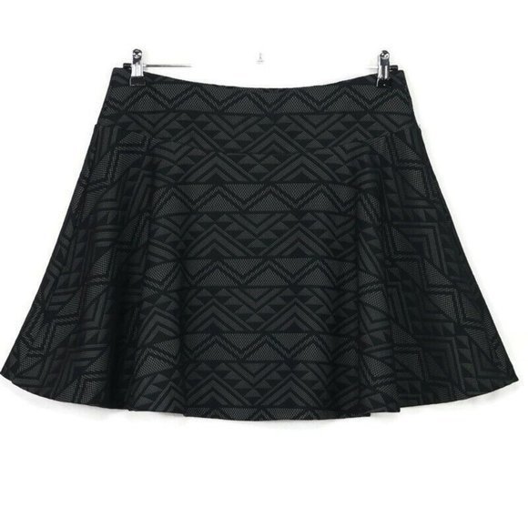 INC International Concepts Full A-Line Skater Skirt Black L Large - Picture 2 of 11